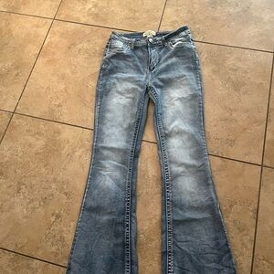 Soho Denim Flare Jeans in Light Blue